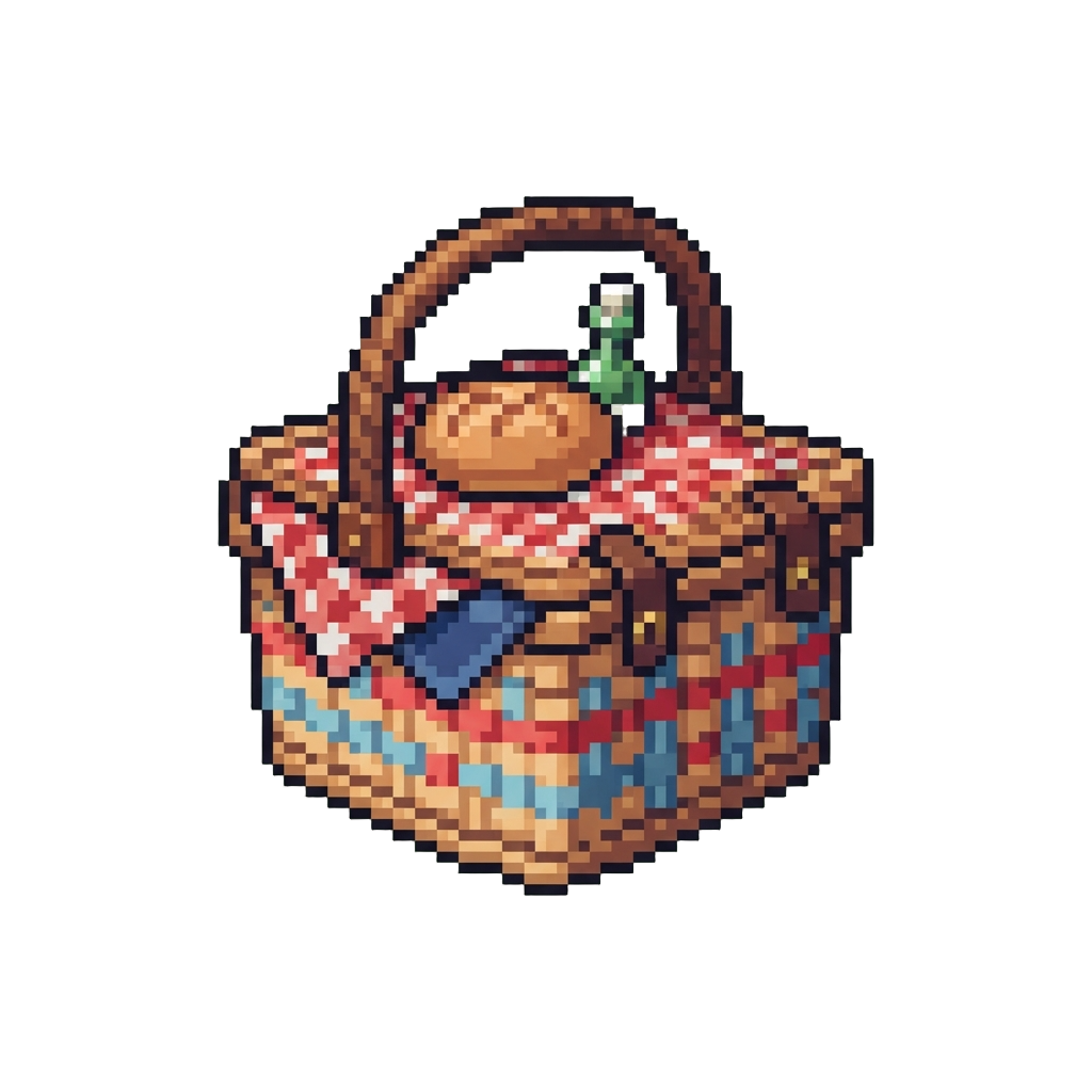 A Colorful Picnic Basket