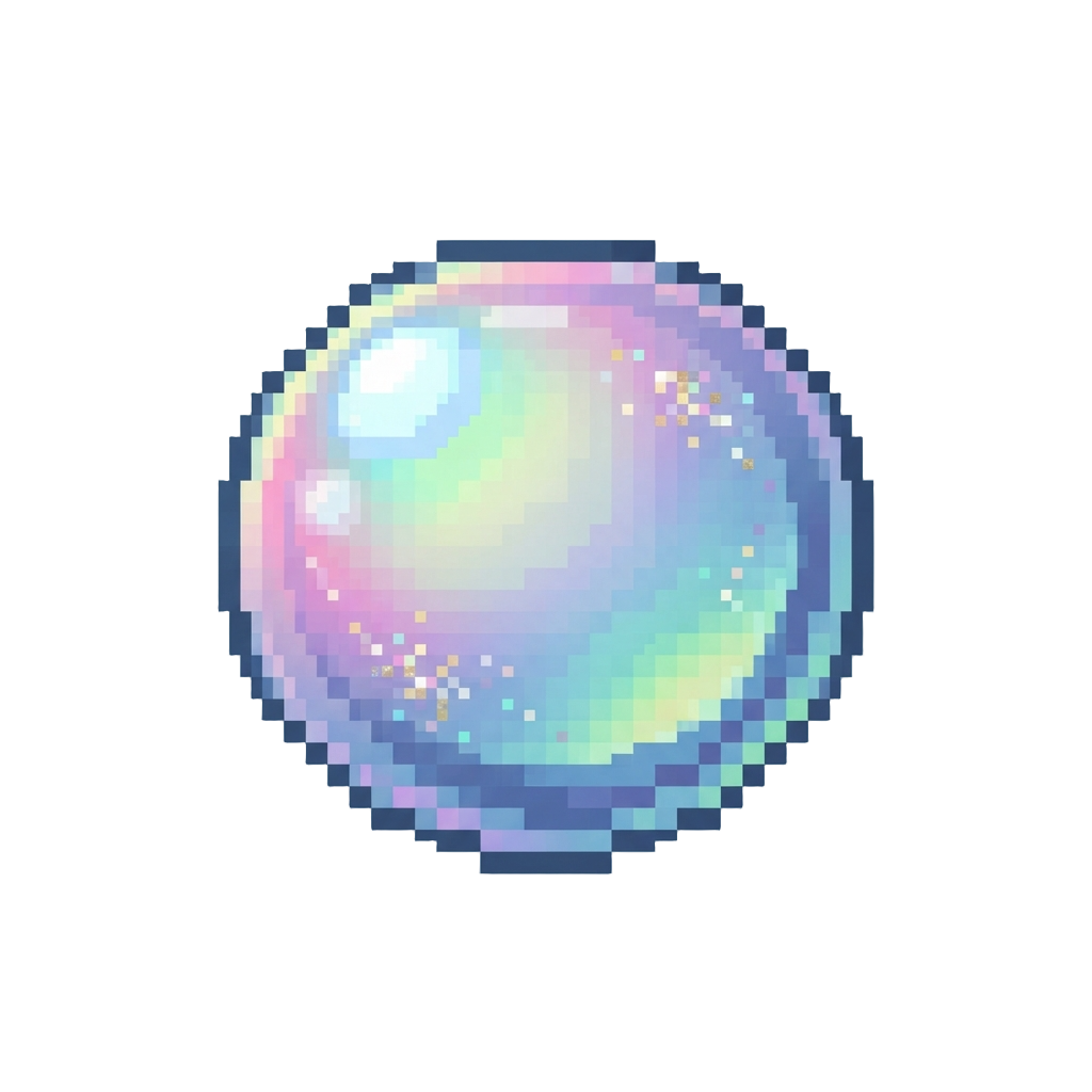 An Iridescent Glitter Bubble