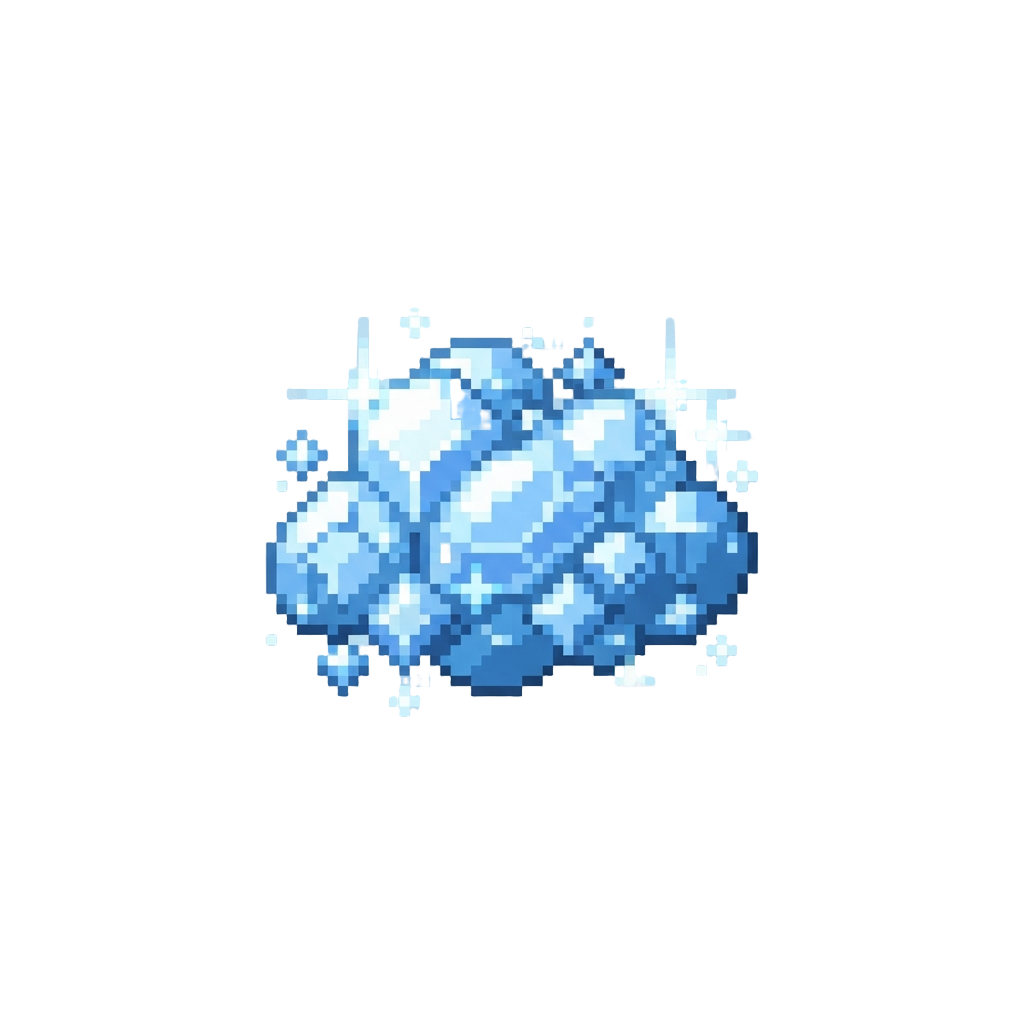 A Glistening Diamond Particle Cloud
