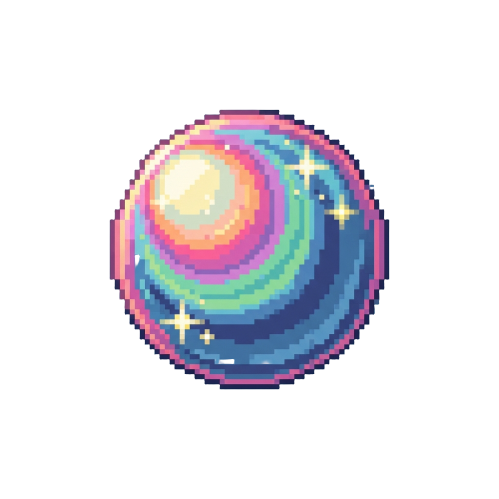 A Sparkling Rainbow Soap Sphere