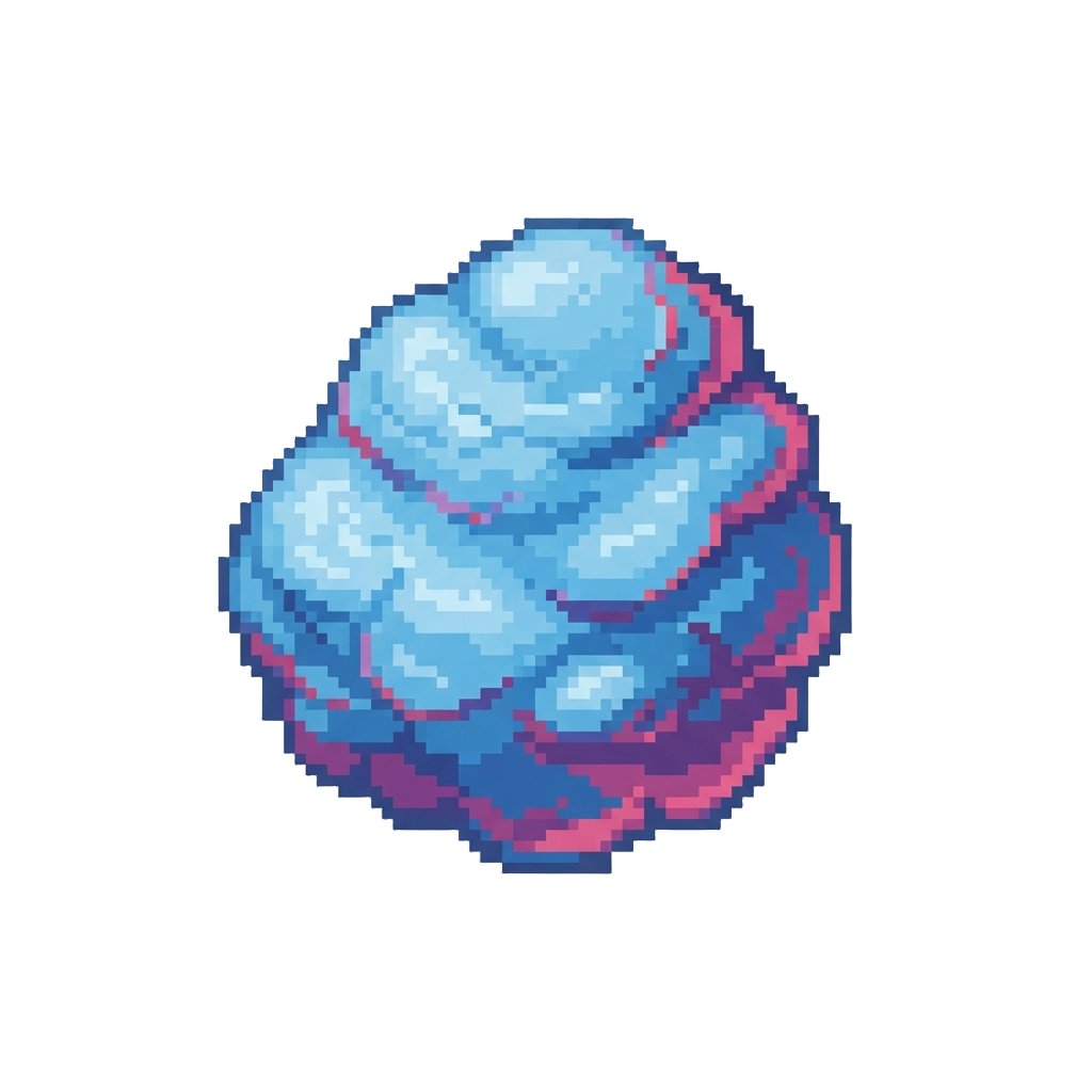 A Fluffy Blue Raspberry Candyfloss Heap