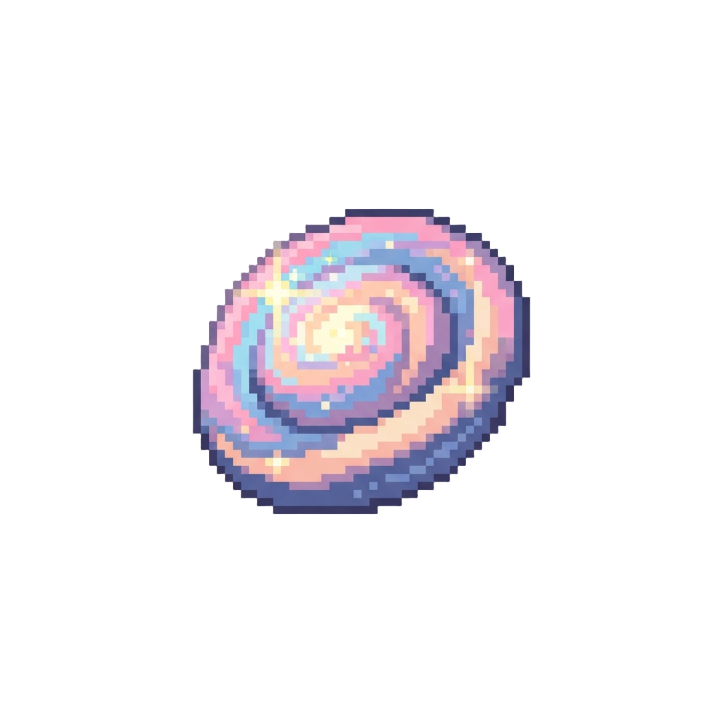 A Sparkling Pastel Galaxy Swirl