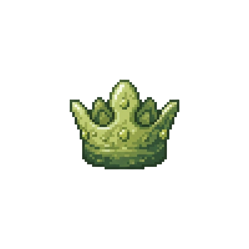 A Shiny Crown-shaped Pickle Slice