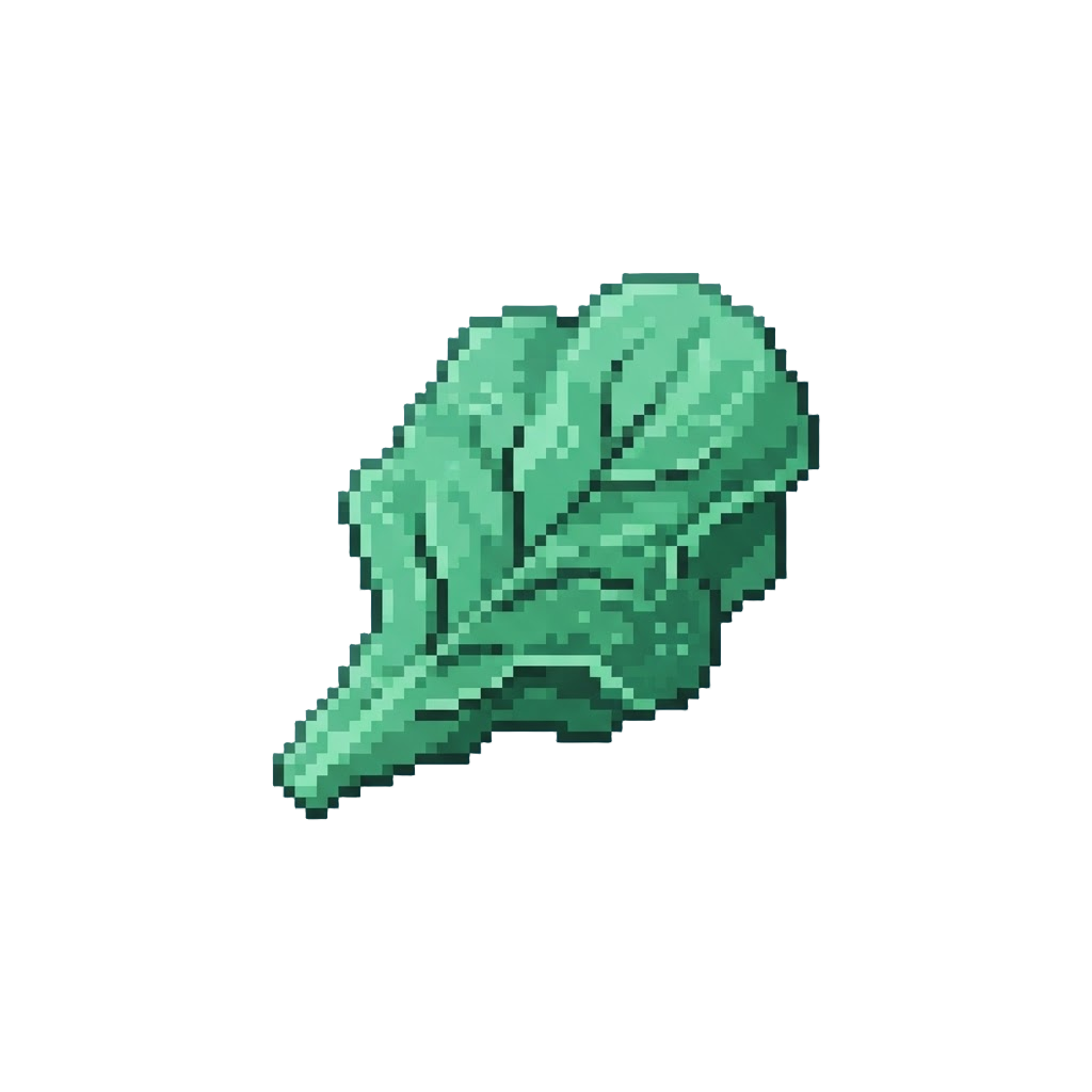 A Perfectly Crisp Underwater Lettuce Leaf