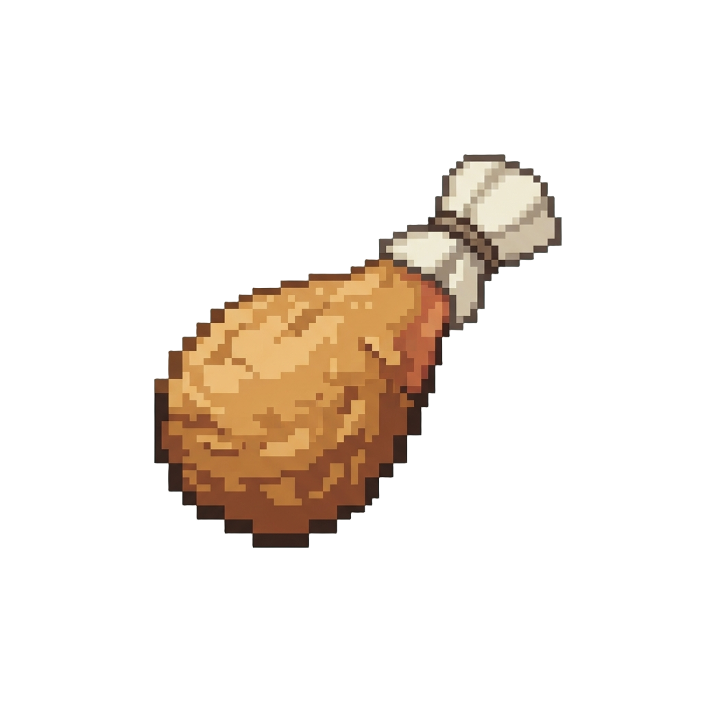 A Oversized Crispy Fried Chicken Drumstick with a Paper Wrap