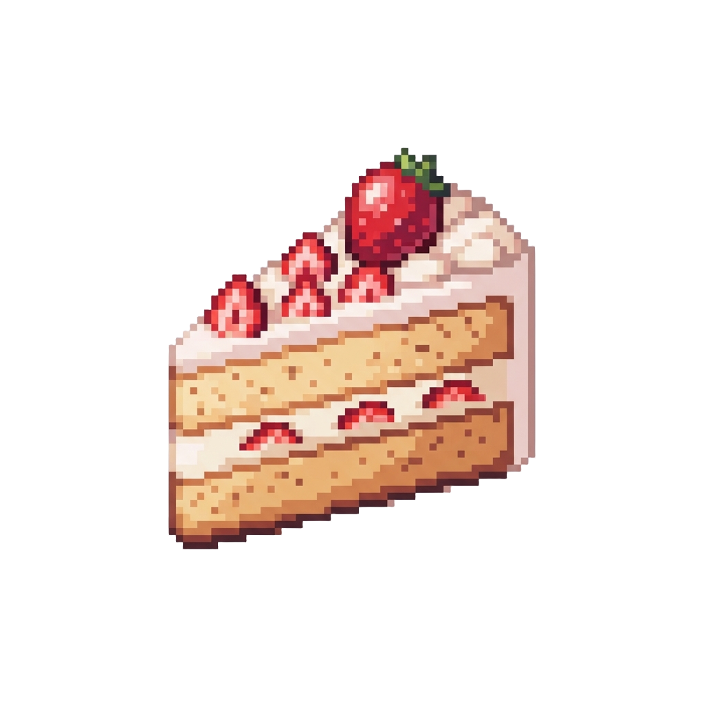 A Grand Multi-tiered Strawberry Shortcake Slice with Whipped Cream