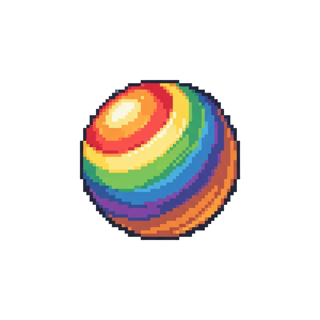 A Magical Rainbow Bouncy Ball
