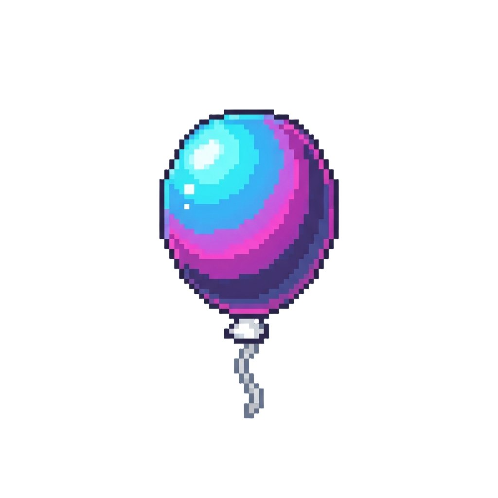 A Sparkling Neon Carnival Balloon