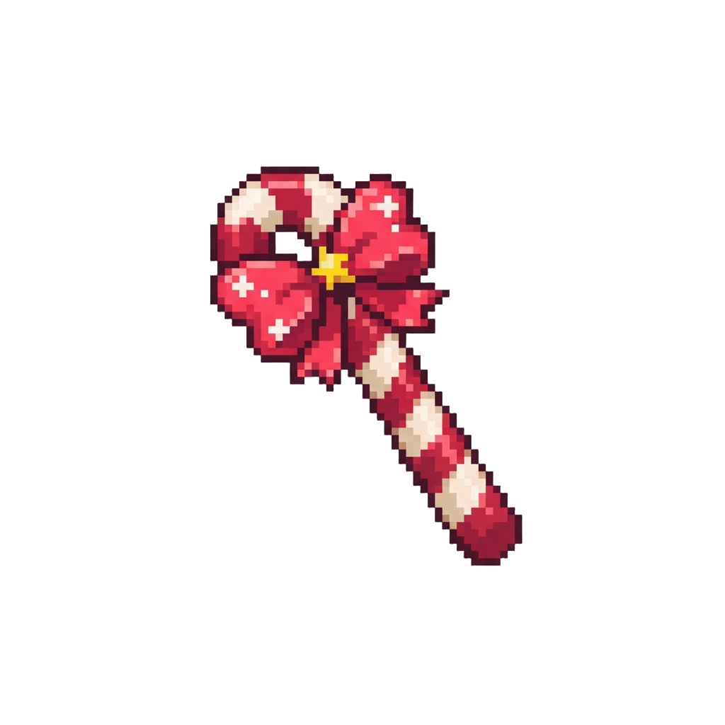 A Sweet Floating Candy-cane Wand