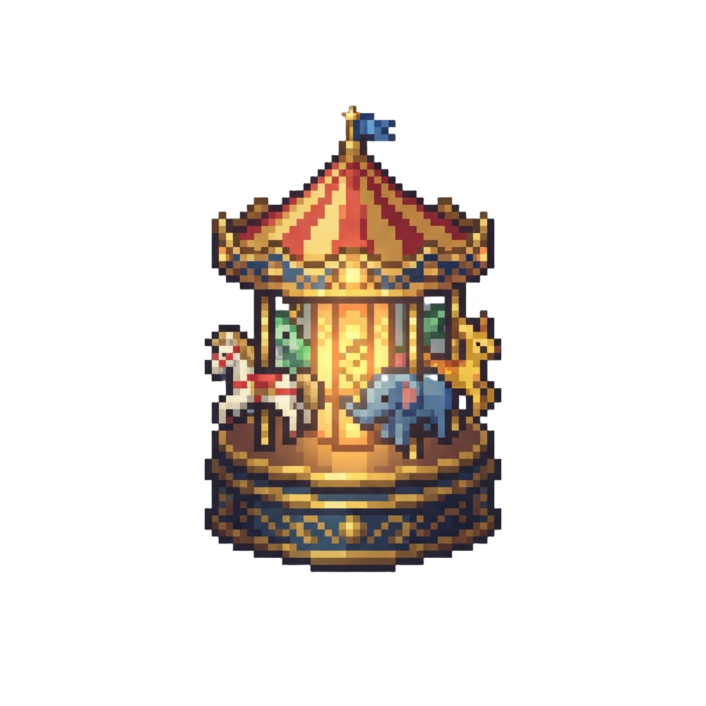 A Tiny Glowing Carousel Toy