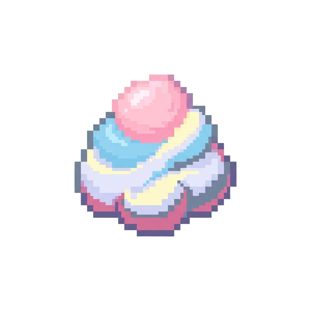 A Floating Pastel Cotton Candy Cloud