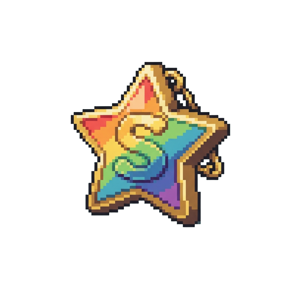 A Flashing Rainbow S-rank Badge