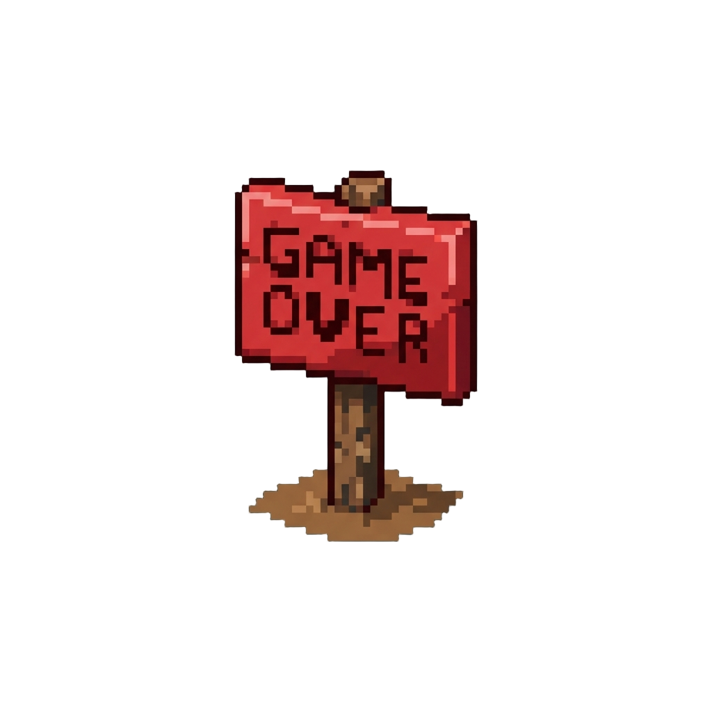 A Dramatic Red 'game Over' Sign