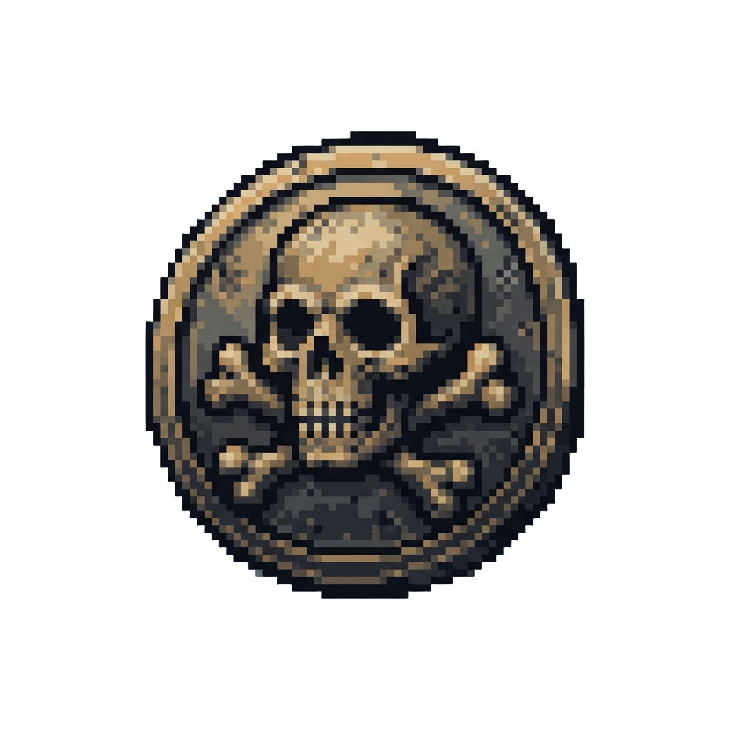 A Skull and Crossbones Failure Badge