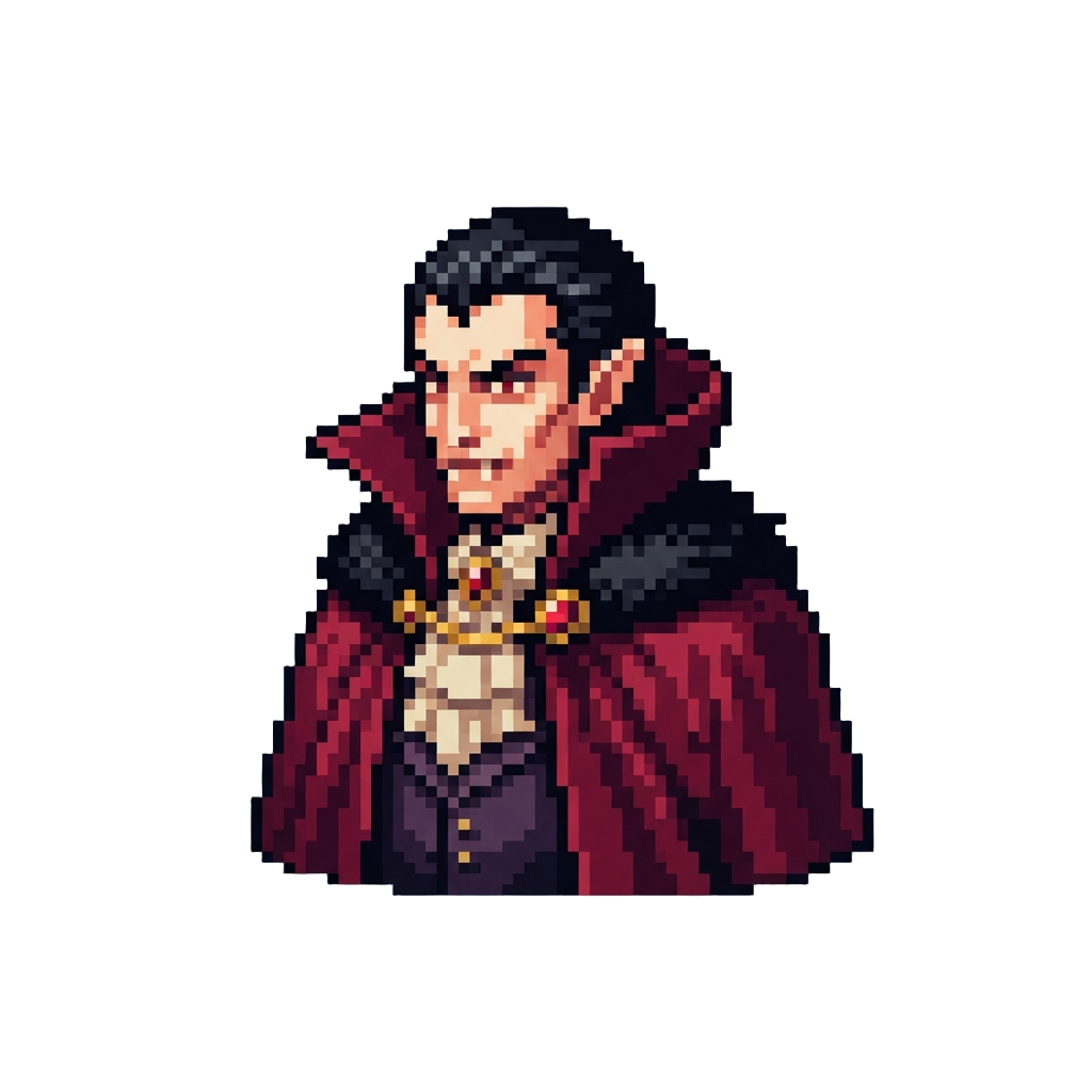A Mysterious Cloaked Aristocratic Vampire