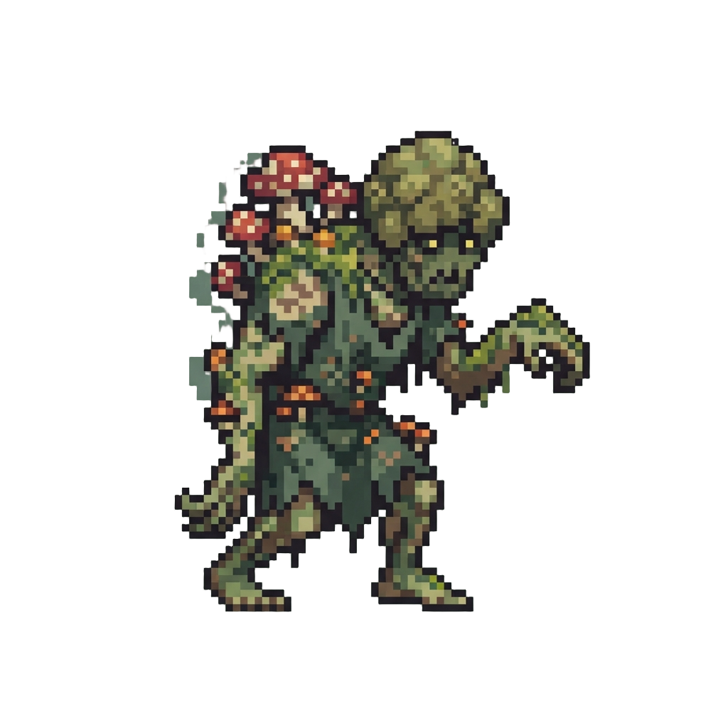 A Lumbering Overgrown Fungal Zombie