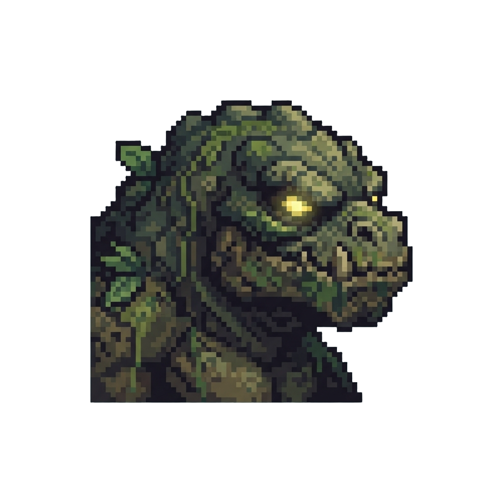 A Massive Glowing-eyed Murky Swamp Monster