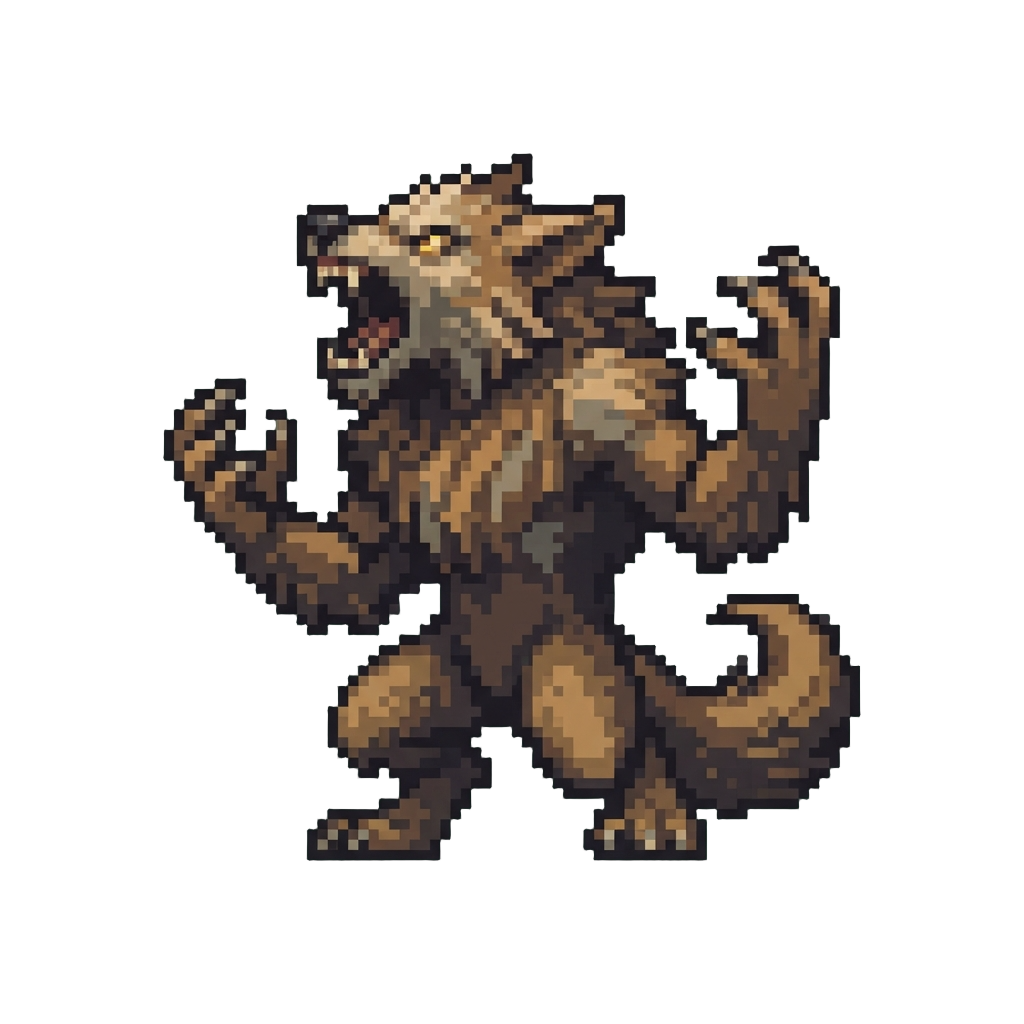 A Roaring Shaggy Werewolf