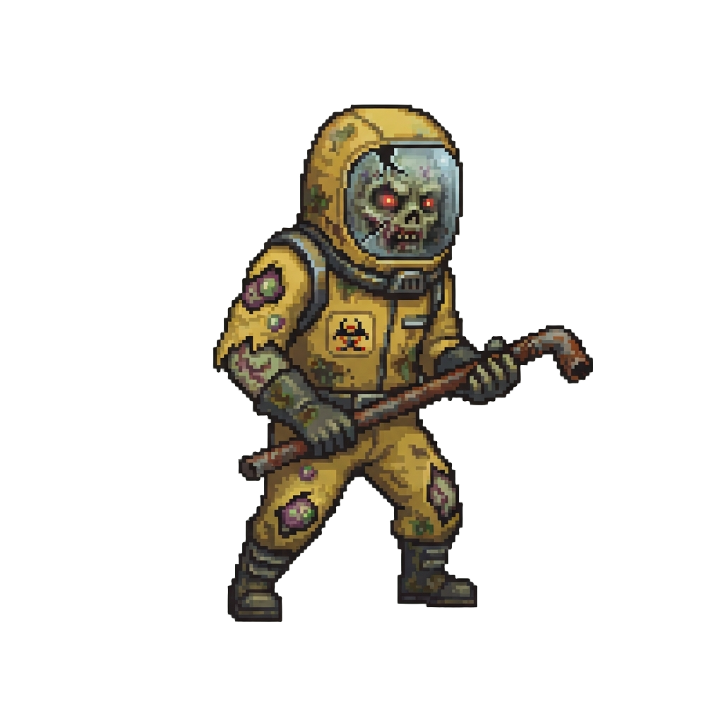 A Biohazard-suited Mutated Zombie