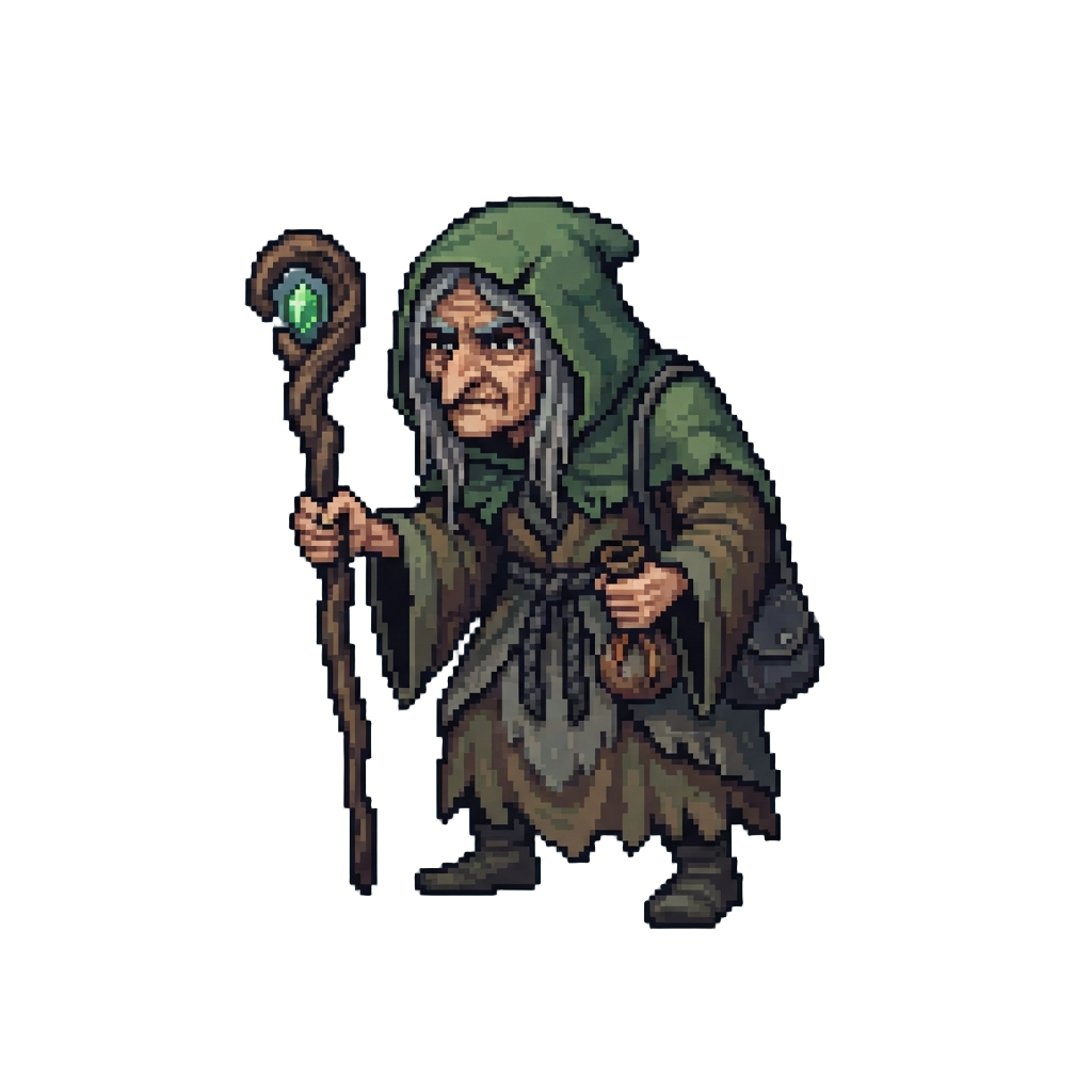 An Ancient Wrinkled Forest Witch