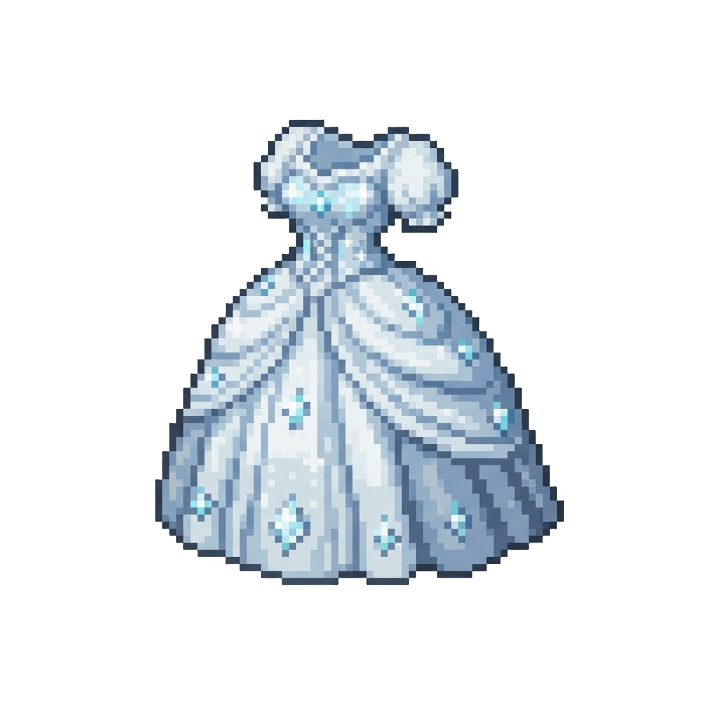 A Shimmering Diamond Princess Gown