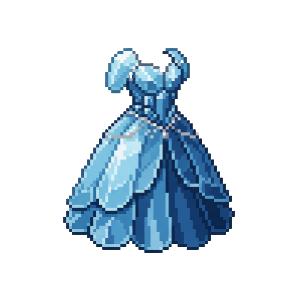 A Sapphire Crystal Gown