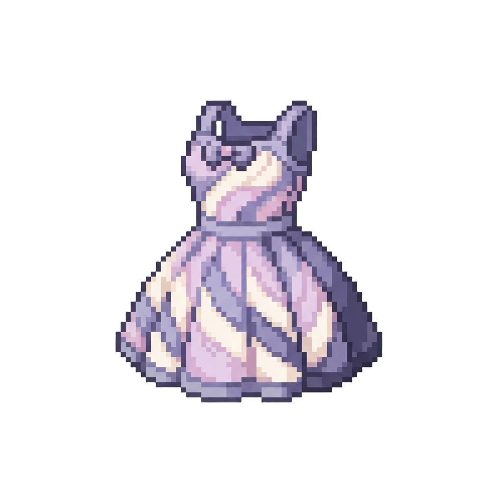 A Lavender Marshmallow Swirl Dress