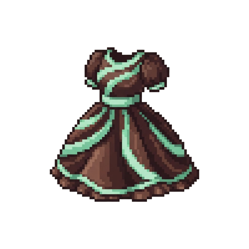 A Chocolate Mint Swirl Dress