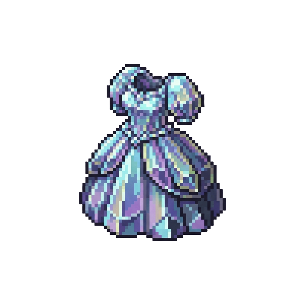 An Iridescent Crystal Prism Dress