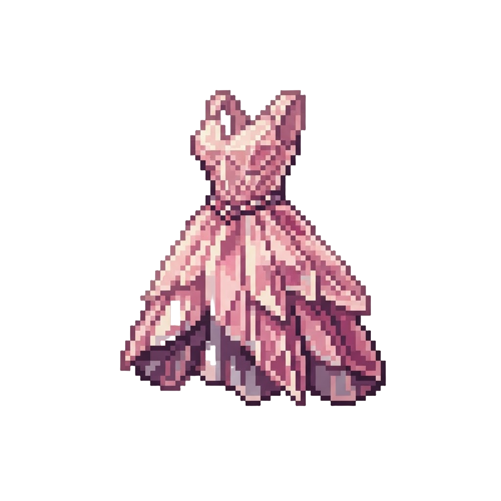 A Rose Quartz Crystal Dress