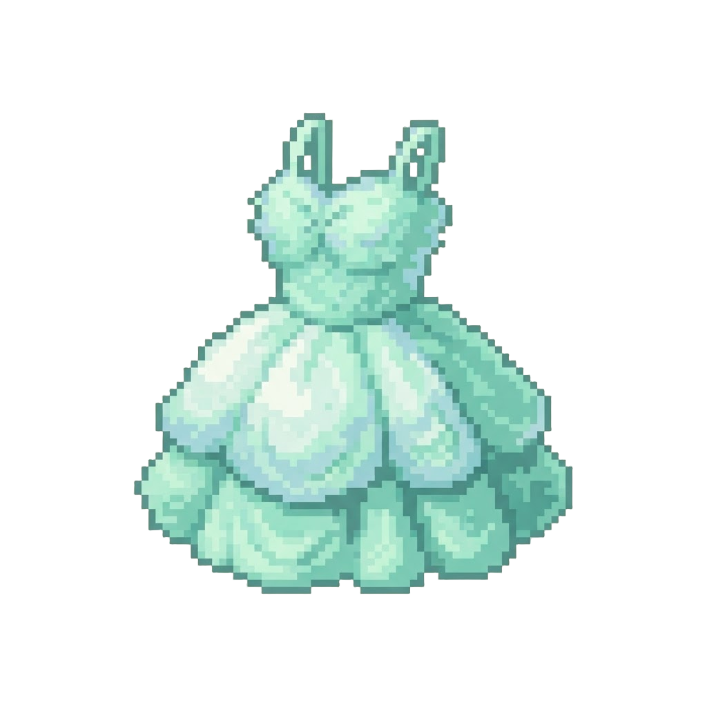 A Mint Cotton Candy Dress