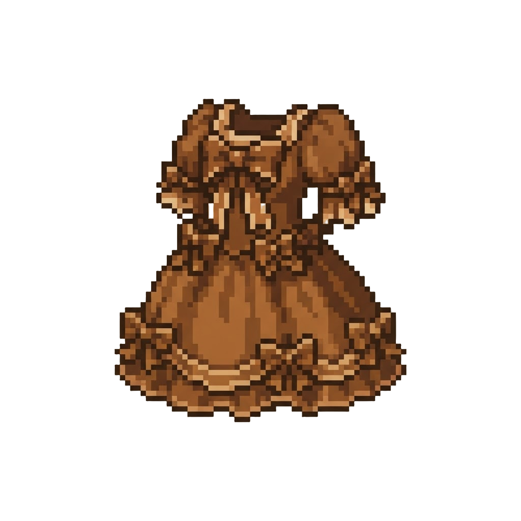 A Milk Chocolate Ribbon Dress