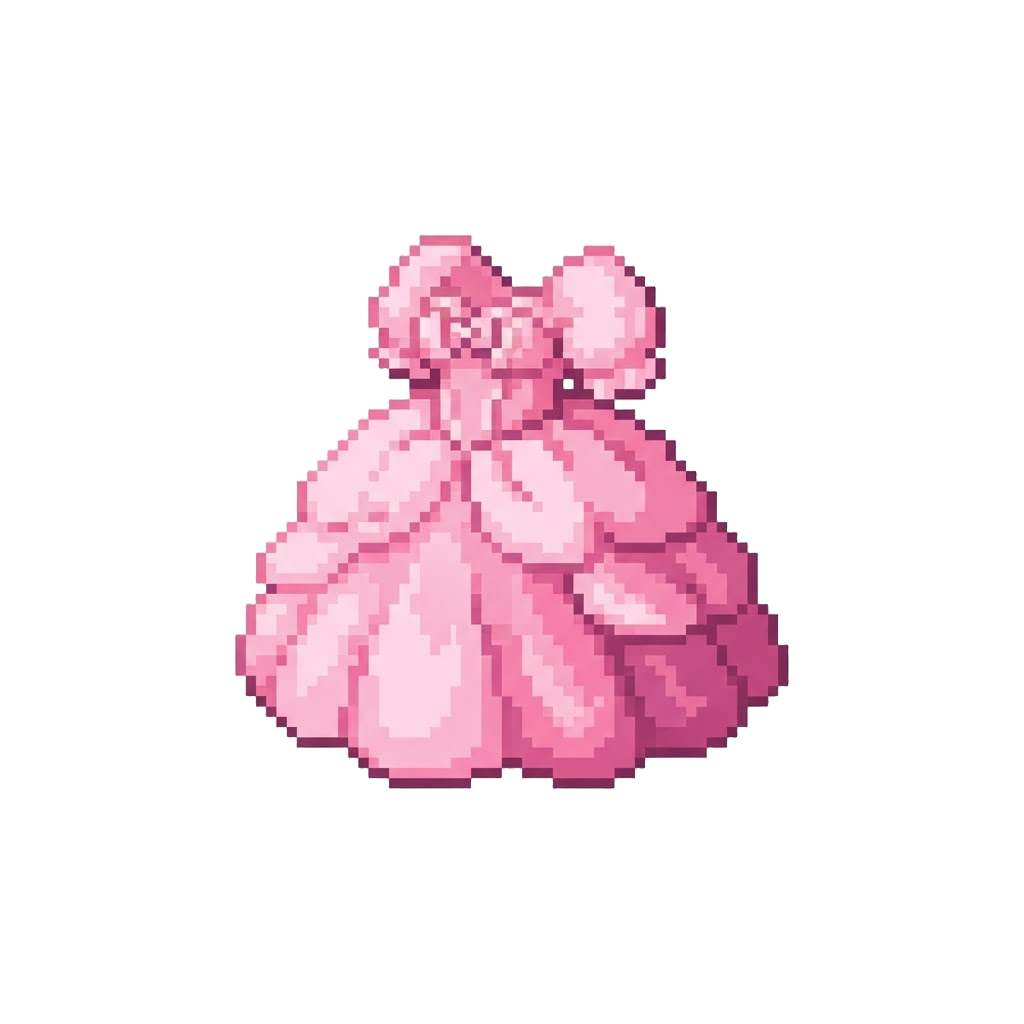 A Fluffy Bubblegum Cloud Gown
