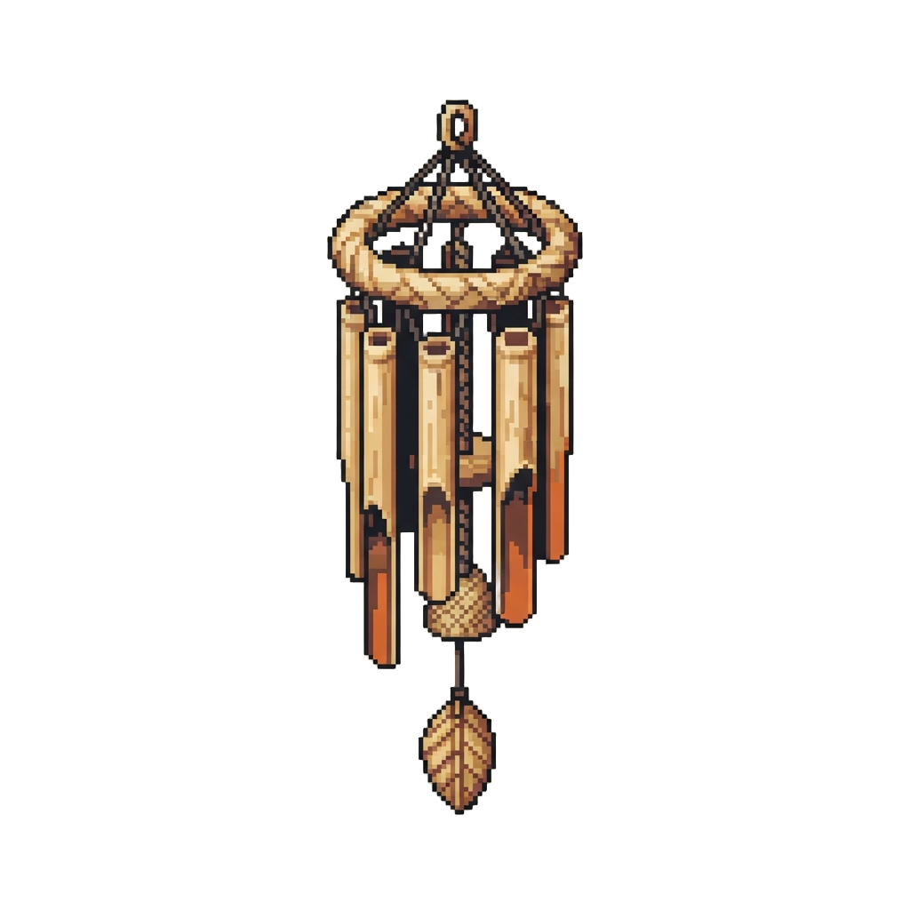 A Woven Bamboo Wind Chime