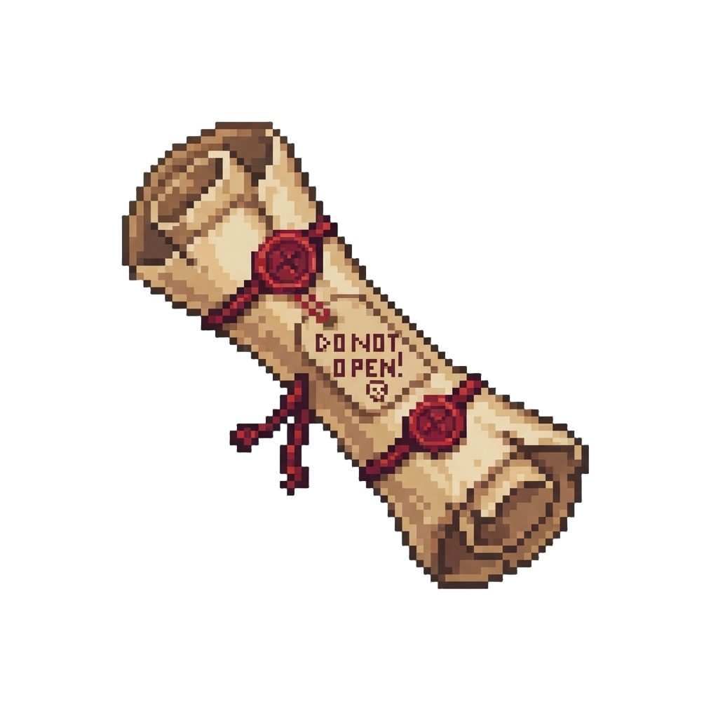 A Mysterious Sealed Scroll with a Funny Warning