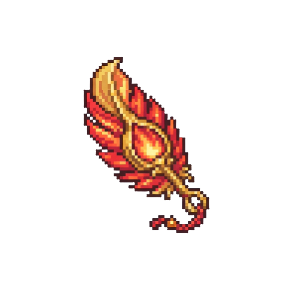 A Glowing Phoenix Feather Talisman