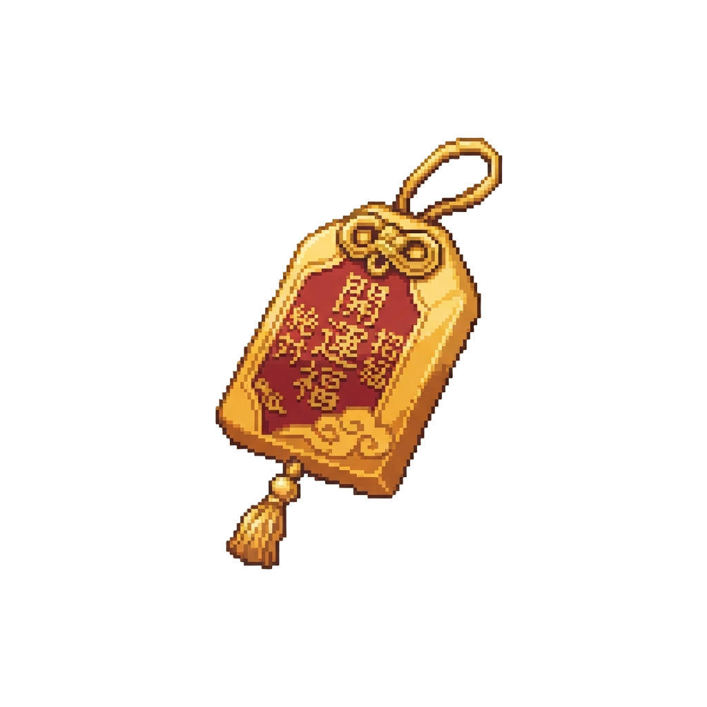 A Radiant Golden Omamori of Absolute Fortune