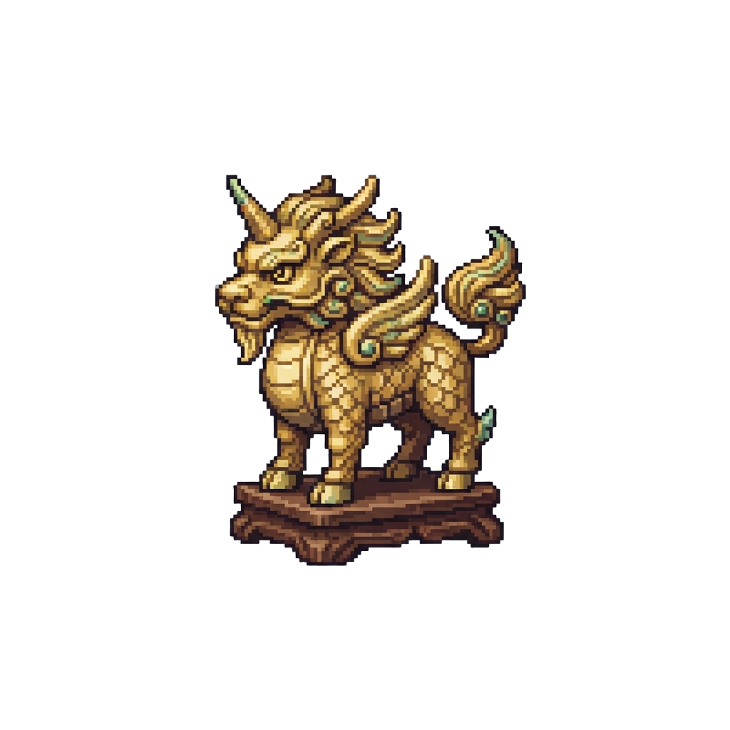 A Mythical Kirin Statuette