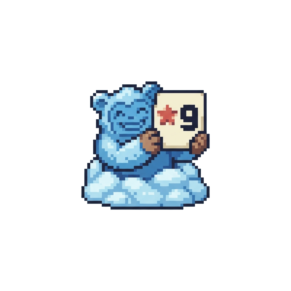 Holding Up a Hilarious Score Card From Inside the Snowdrift