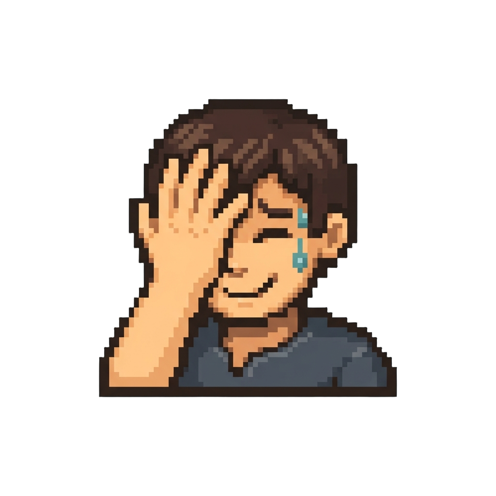 A Slow-motion Facepalm That Turns Into a Nervous Smile