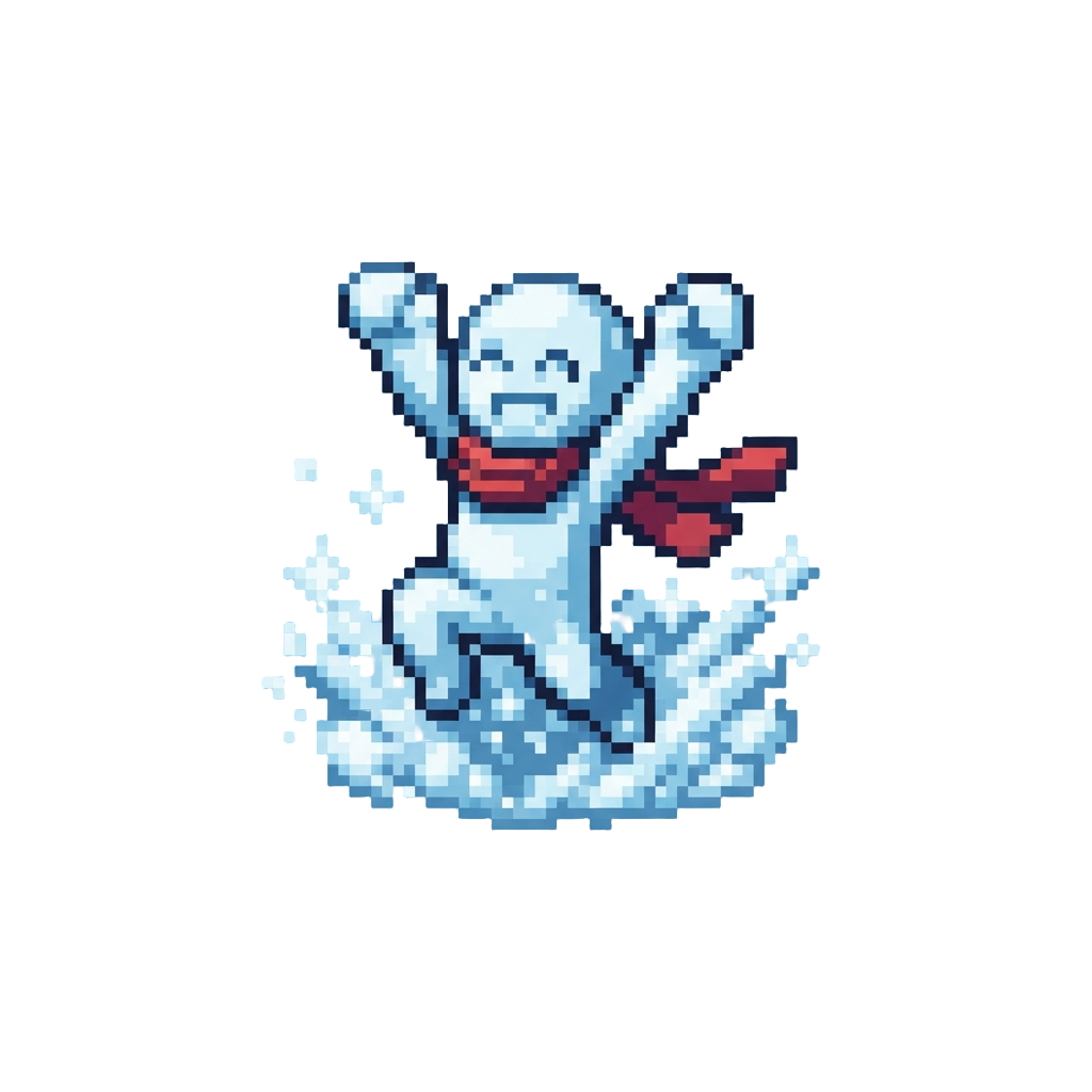 A Joyous Arm-raising Snow Jump