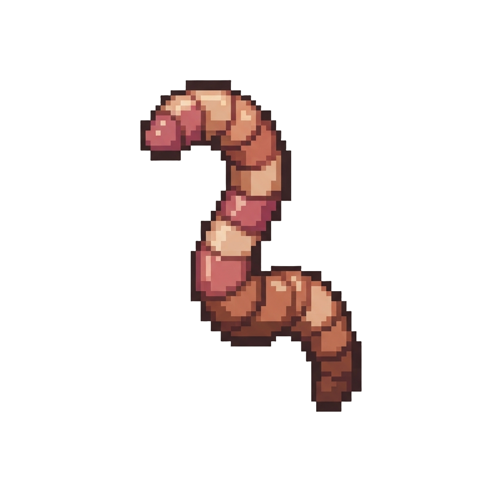 A Dangling Rubber Earthworm