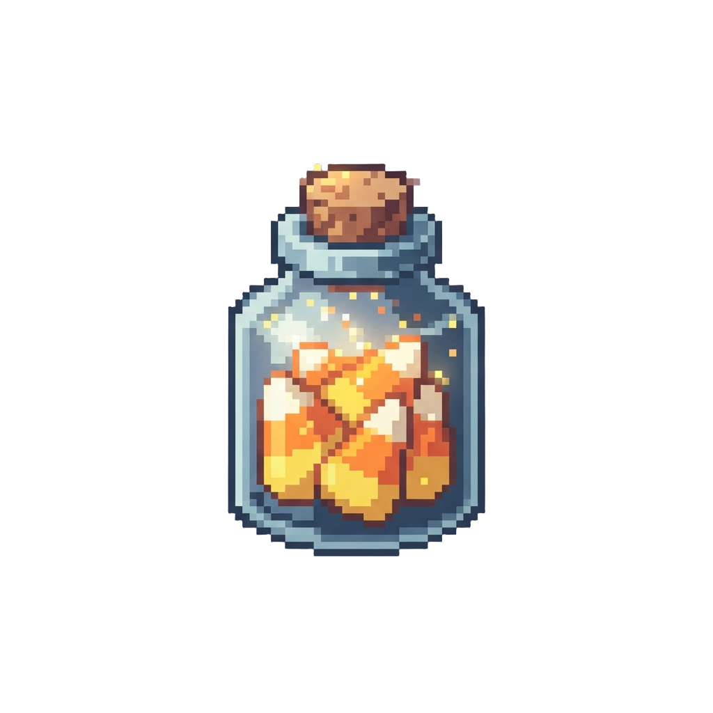 A Sparkling Jar of Candy Corn Magic