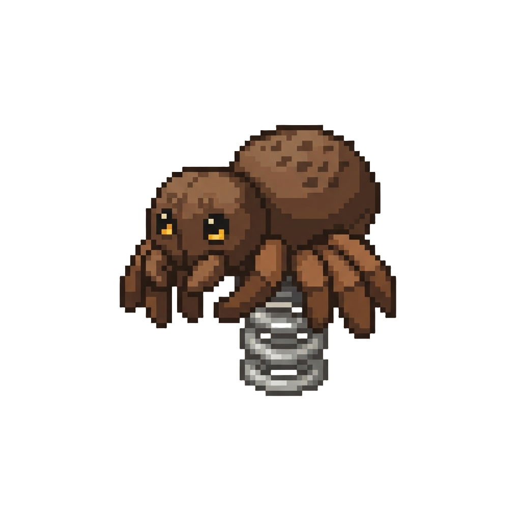 A Giant Spring-loaded Plush Spider