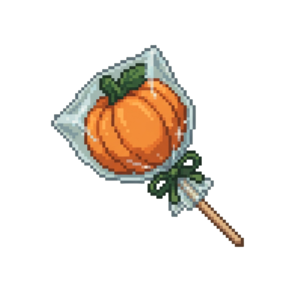 Giant Wrapped Pumpkin Lollipops