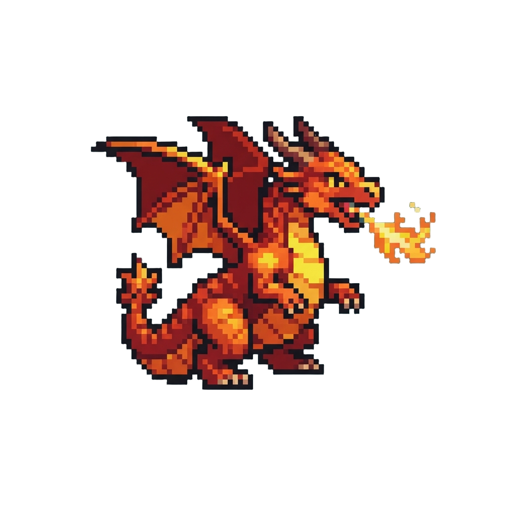 A Fiery Drawn Dragon