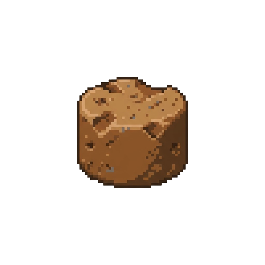 A Tiny Crumbly Brown Rubber Stub