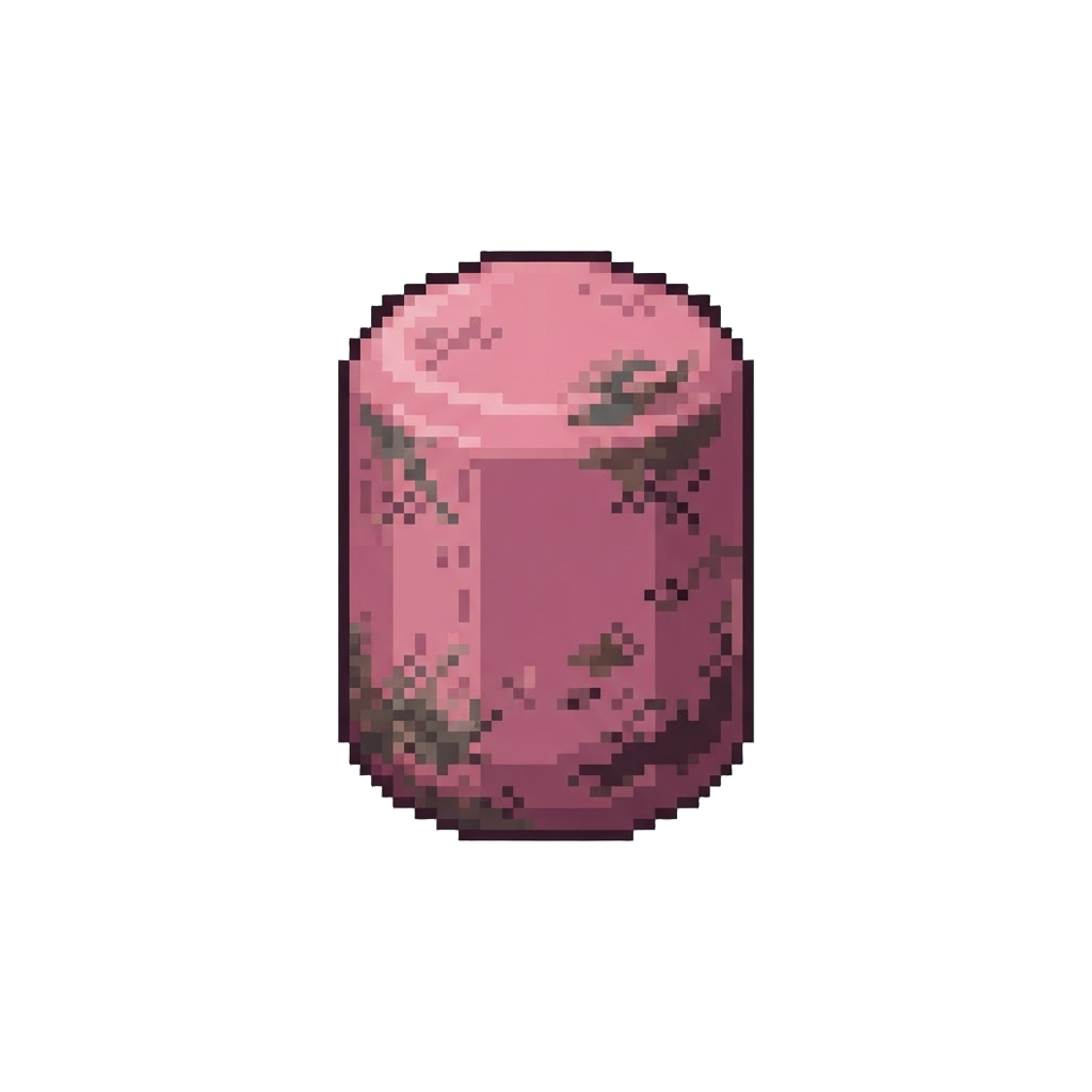 A Dull Smudge-covered Pink Rubber Nub