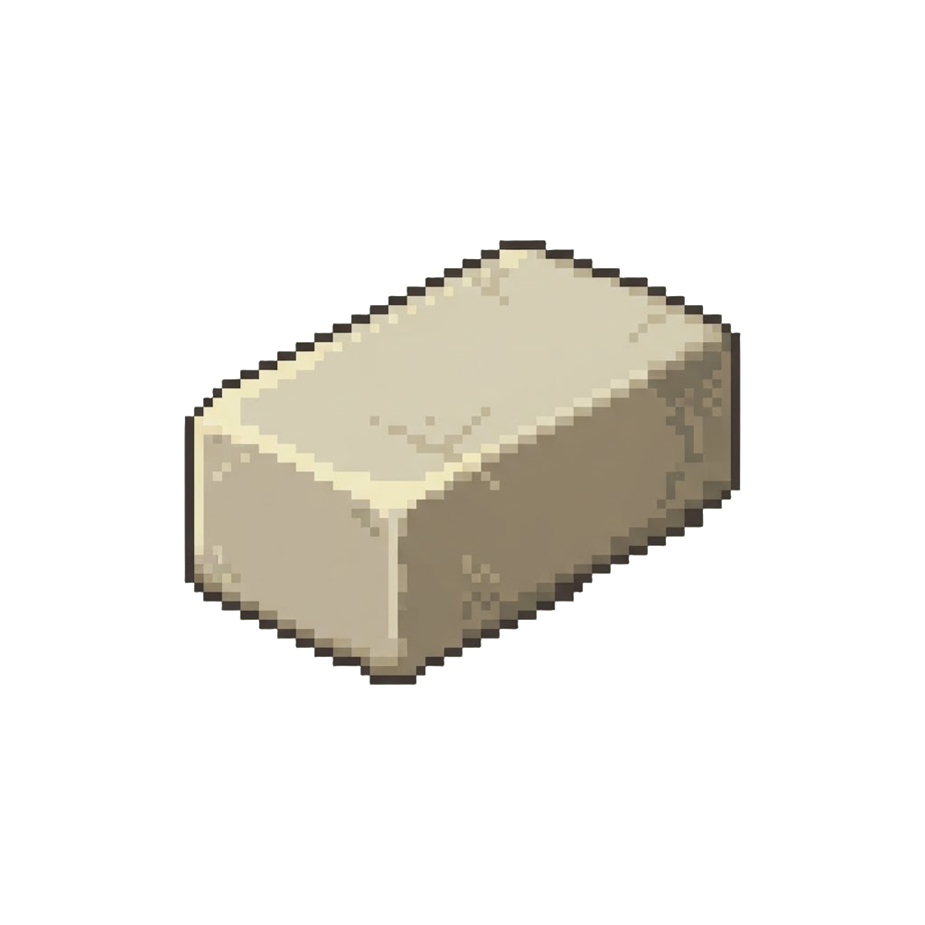 A Basic Beige Rubber Rectangle