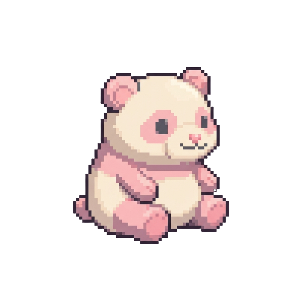 A Squishy Pastel Panda Eraser Plush